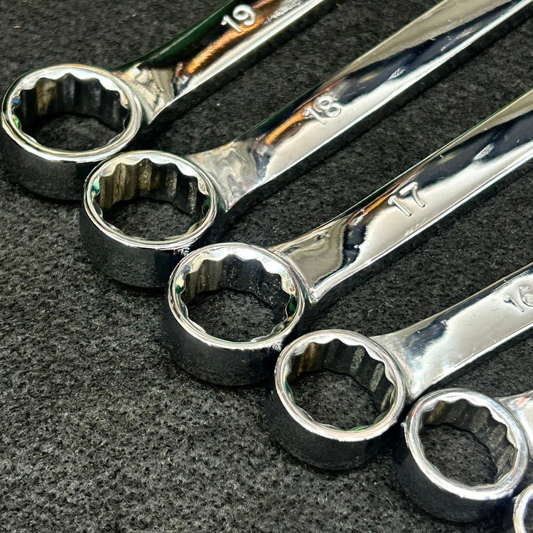 美品 MACTOOLS マックツール コンビネーションレンチ 9本セット CLR 12角 スパナ メガネ 【船橋馬込店】