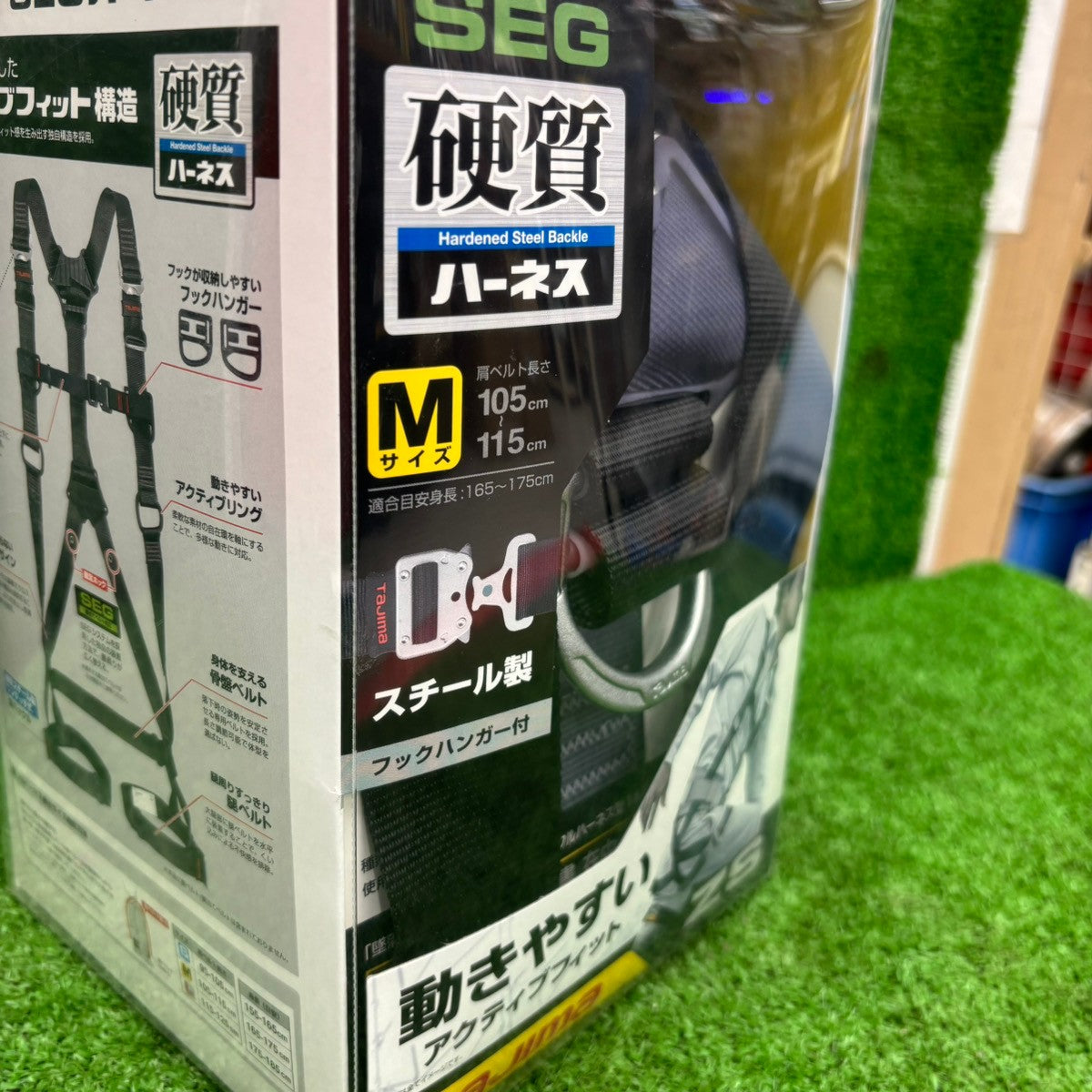 タジマ 新規格 墜落制止用器具 ハーネスZS アクティブフィット 硬質 スチール製バックル 黒 M AZSM-BK 【野田愛宕店】