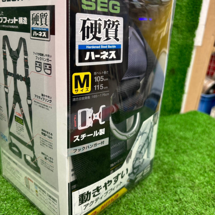 タジマ 新規格 墜落制止用器具 ハーネスZS アクティブフィット 硬質 スチール製バックル 黒 M AZSM-BK 【野田愛宕店】