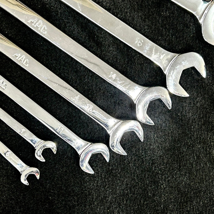 美品 MACTOOLS マックツール コンビネーションレンチ 9本セット CLR 12角 スパナ メガネ 【船橋馬込店】