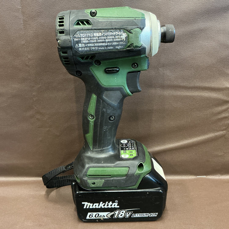 【中古・動作品・トリガ異常あり】 マキタ Makita 18V 充電式インパクトドライバ TD171DGXAG 限定色 オーセンティックグリーン 【越谷店】