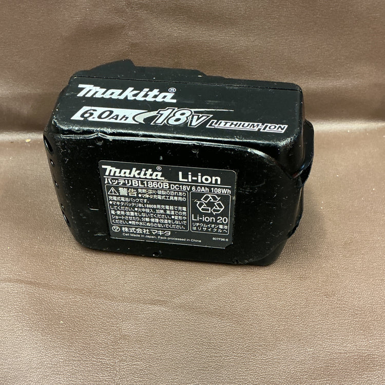 【中古品】マキタ(makita) リチウムイオンバッテリー 18V/6.0Ah BL1860B 【越谷店】