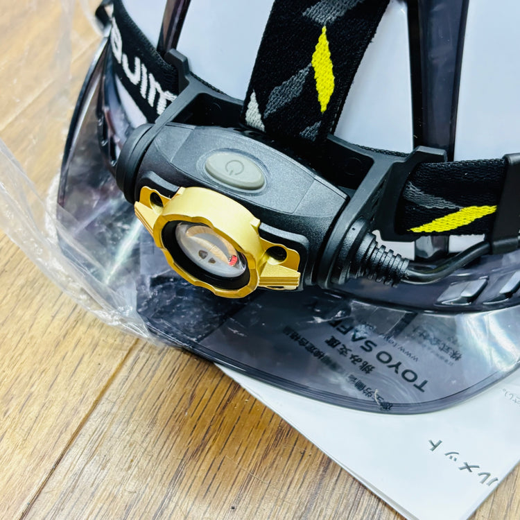 保管品 未使用 ヘルメット No.391F-S-C 白 タジマ製 LE-F502Dヘッドライト付き【リライズ蓮田店】