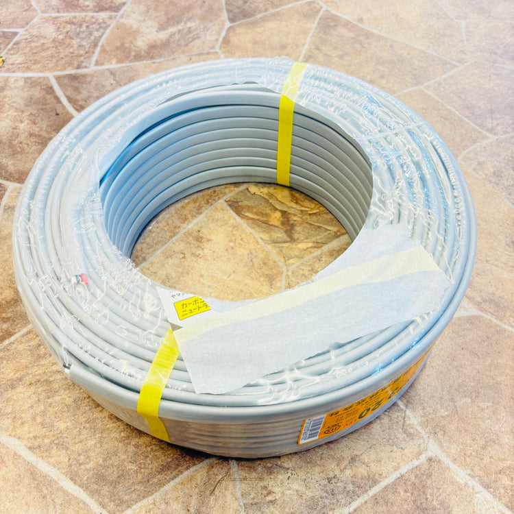 未使用！アウトレット品！愛知 VVFケーブル VVF203 3×2.0mm(黒白赤)灰 100m 【越谷店】