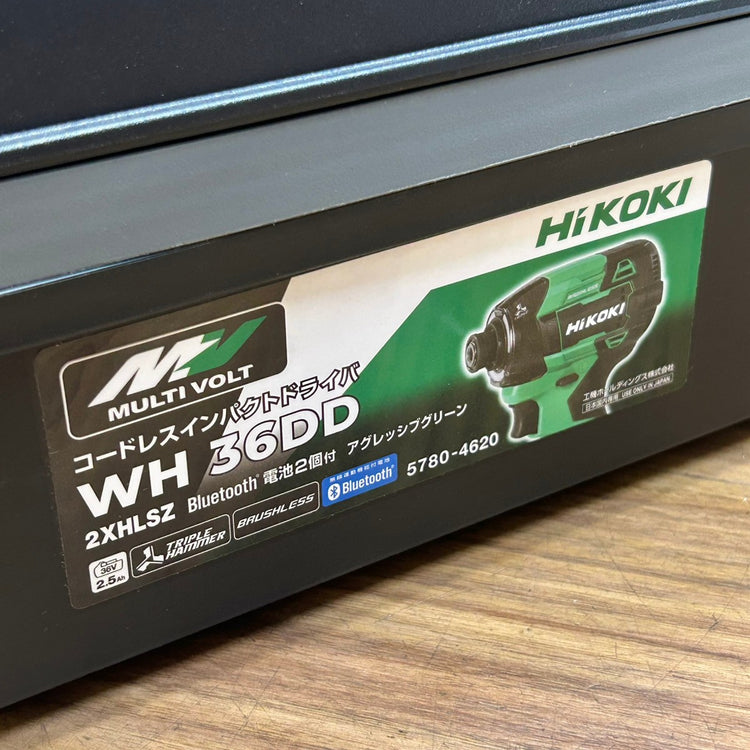 ハイコーキ (HiKOKI) 36V コードレスインパクトドライバ アグレッシブグリーン WH36DD(2XHLSZ) 【船橋馬込店】