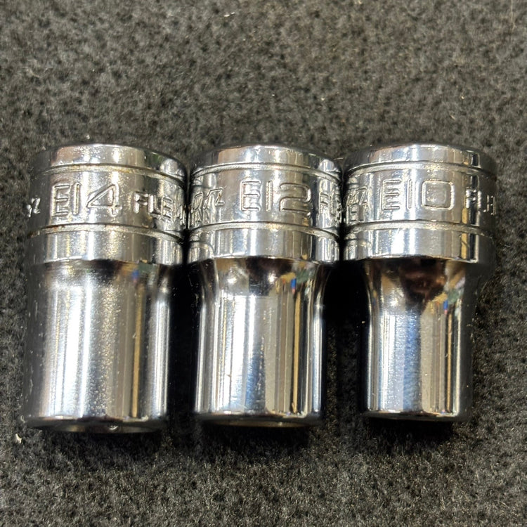 Snap-on スナップオン 3/8 E型トルクスソケット 3個セット FLE 【船橋馬込店】