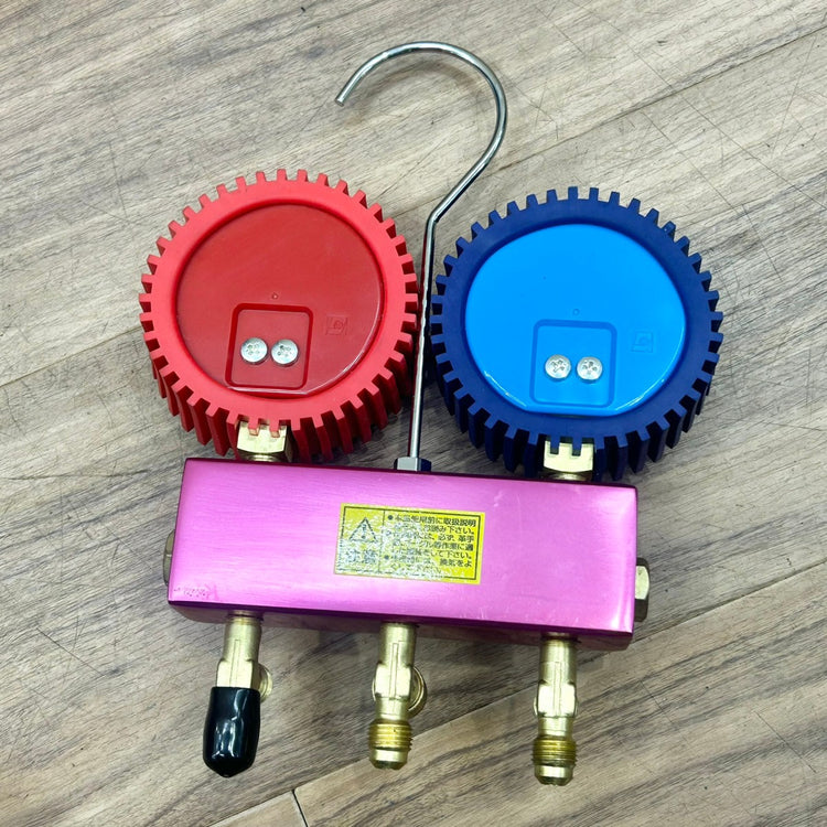美品 TASCO タスコ ゲージマニホールド TA141G TA140G (R410A/R32用) 耐圧兼用型チャージバルブ付き TA166ZA 【船橋馬込店】