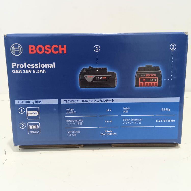 純正品 BOSCH (ボッシュ) 18V 5Ah リチウムイオンバッテリー A1850LIB  【船橋馬込店】