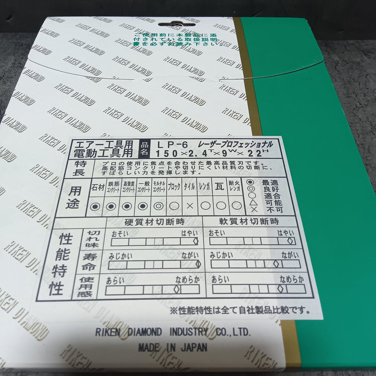 ▲理研 6インチ ドライカッター LP-6 【市川行徳店】※パッケージ違いの物あり/二次流通品の為、傷・汚れあります