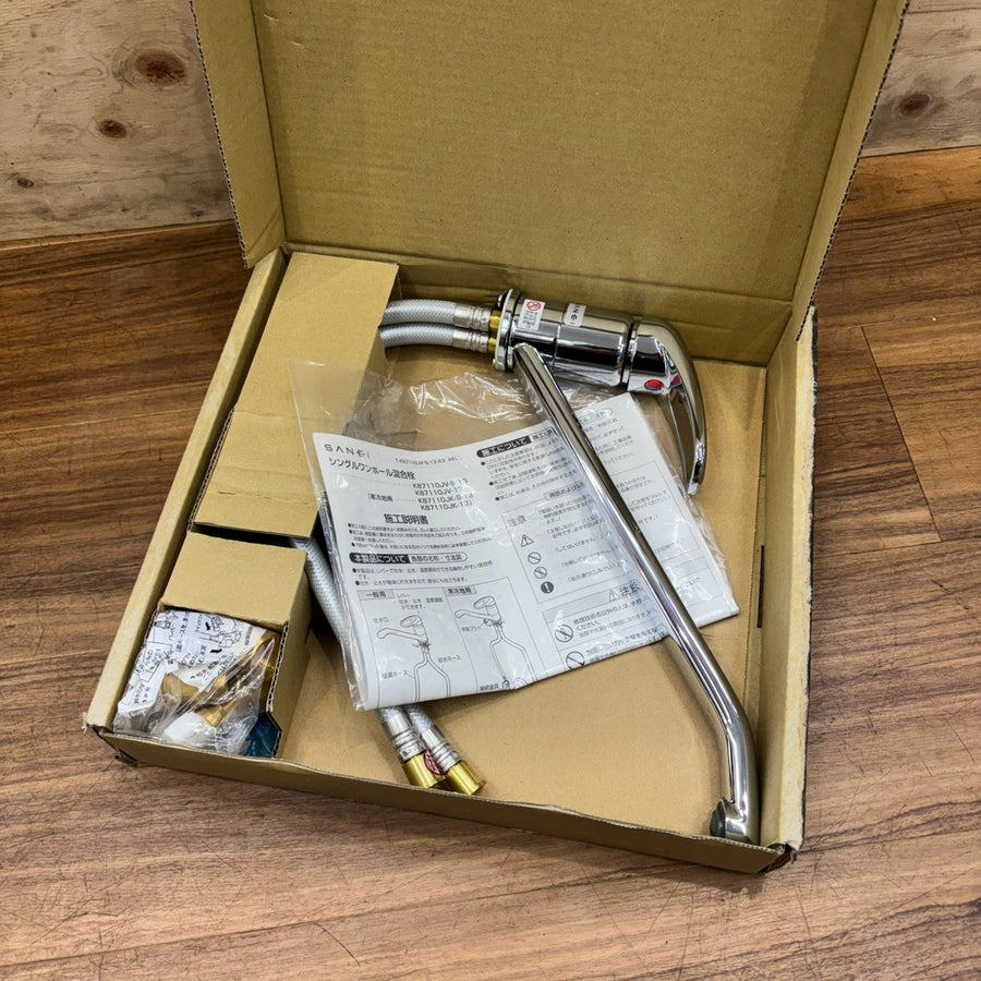 ◆SANEI シングルワンホール混合栓 K87110JV-13 【船橋馬込店】
