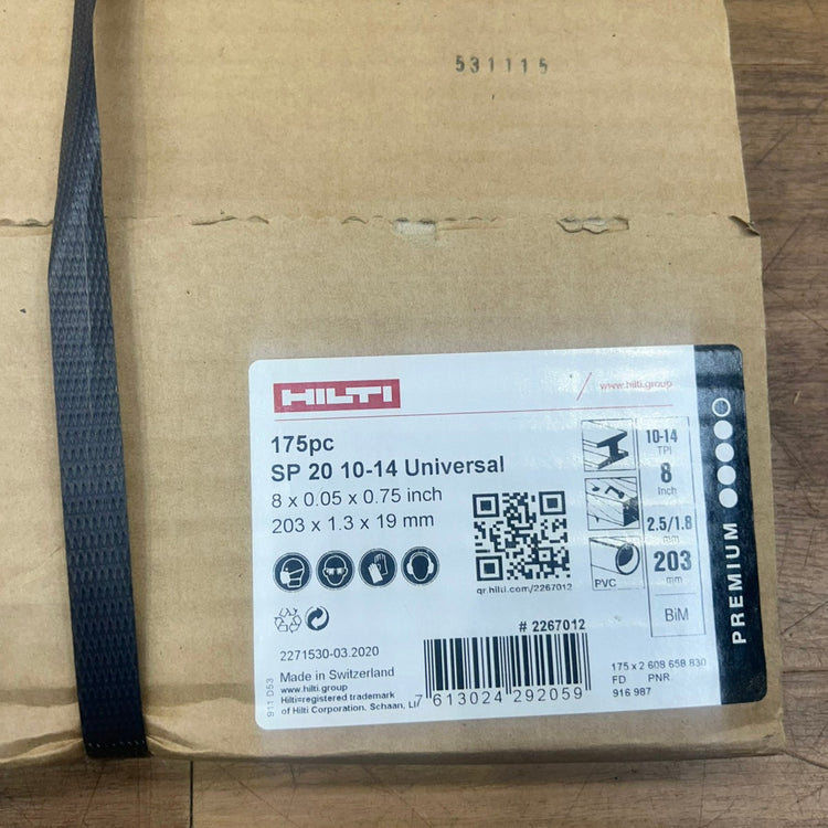 ◆ヒルティ(HILTI) レシプロソーブレード SP20 10-14 175枚組 【船橋馬込店】