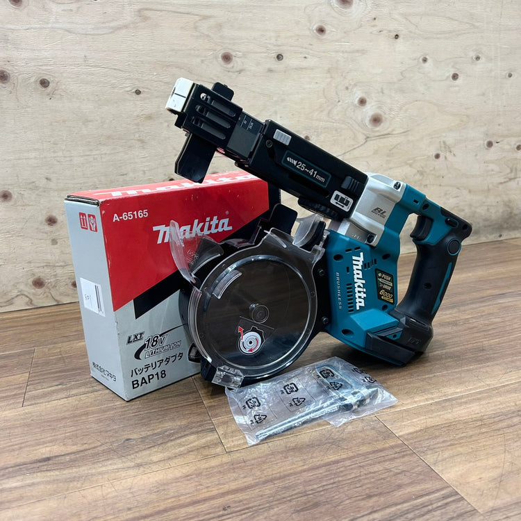 美品 マキタ (makita) 18V コードレスオートパックスクリュードライバー FR451DZ バッテリーアダプター BAP18 付き【船橋馬込店】