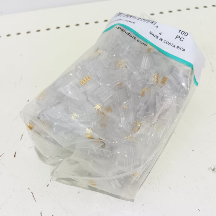 パンドウィット(PANDUIT) モジュラープラグ MP588-C 100PC CAT5E用 RJ45プラグ 【船橋馬込店】