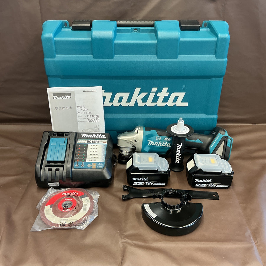 【未使用・フルセット！】 マキタ makita 18V 125mm 充電式ディスクグラインダ GA508DRGX 【越谷店】