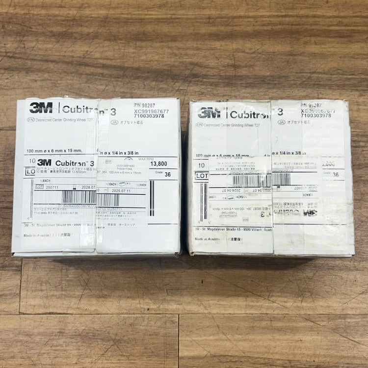 20枚セット 3M スリーエム キュービトロン3 オフセット砥石 98287 外径100mm 厚さ6mm 穴径15mm 粒度#36+ 【船橋馬込店】