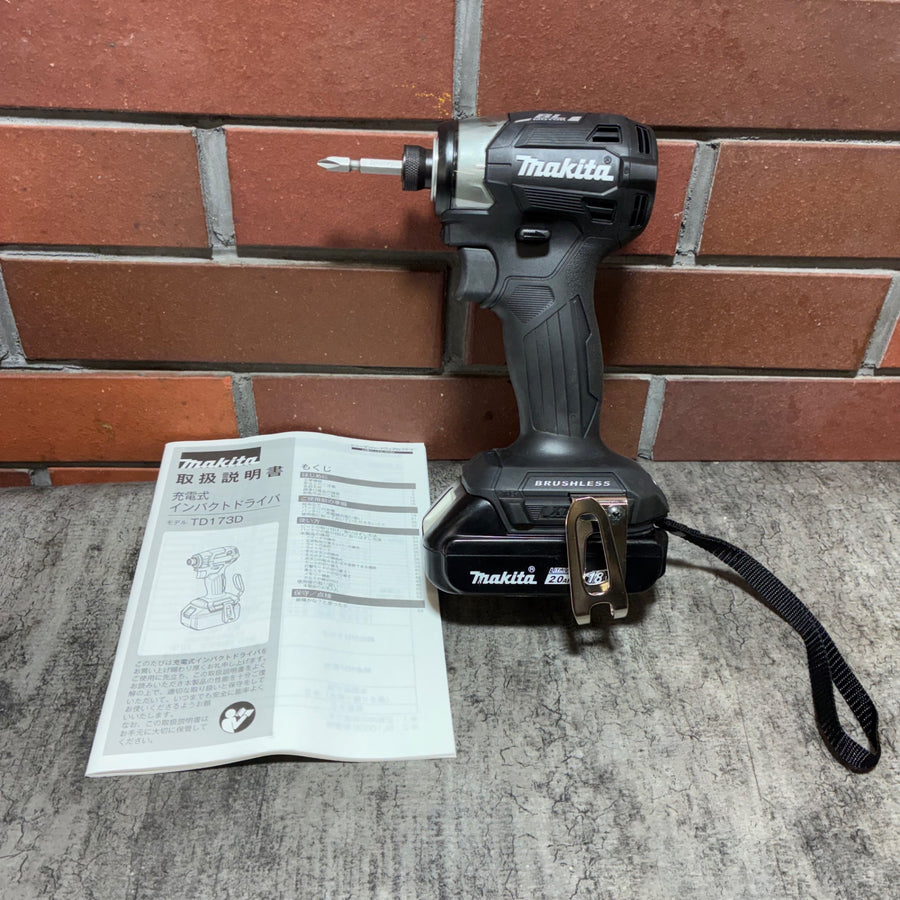 マキタ(makita) コードレスインパクトドライバー TD173DZB 本体未使用+中古バッテリー付き 【市川行徳店】