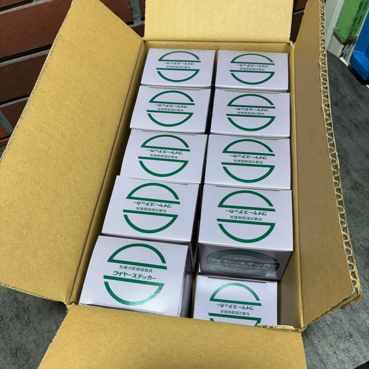 ワイヤーステッカー 粘着式配線留器具 S-10　1箱100個入り×19箱【市川行徳店】