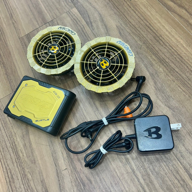 メタリックゴールド BURTLE エアークラフト バッテリー ファンセット AC08-22V 【船橋馬込店】
