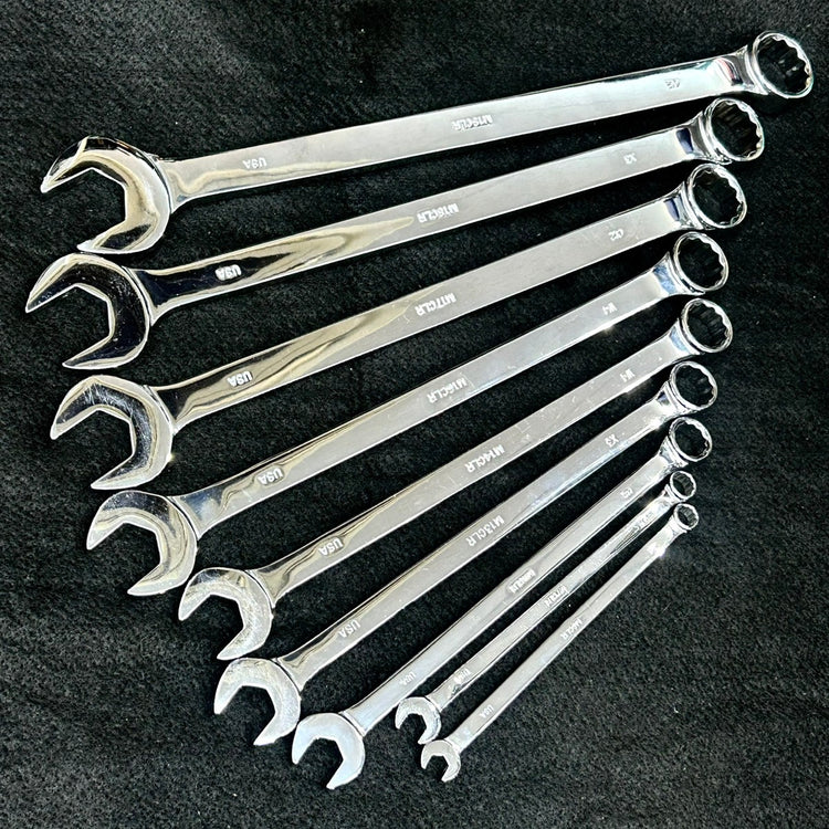 美品 MACTOOLS マックツール コンビネーションレンチ 9本セット CLR 12角 スパナ メガネ 【船橋馬込店】
