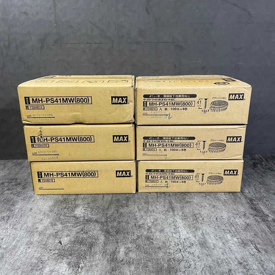 【6箱セット】MAX MH-PS41MW(800)連結ビス100x8巻 【市川行徳店】