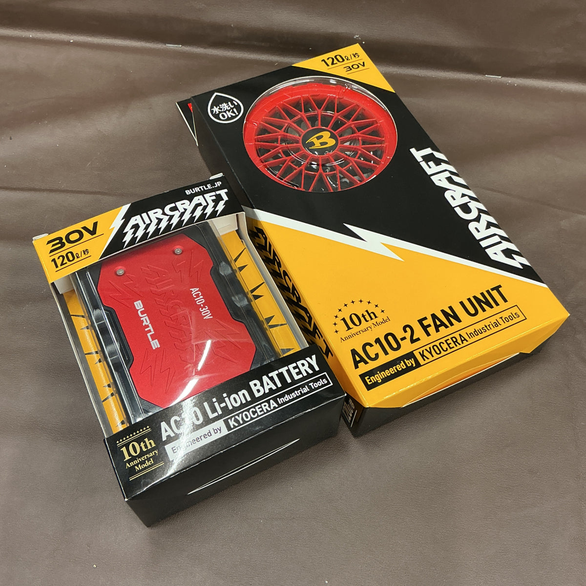 【未使用品】 バートル(BURTLE) ファンバッテリーセット AC-10/AC10-2 スパイダーレッド・メタリックレッド 【越谷店】