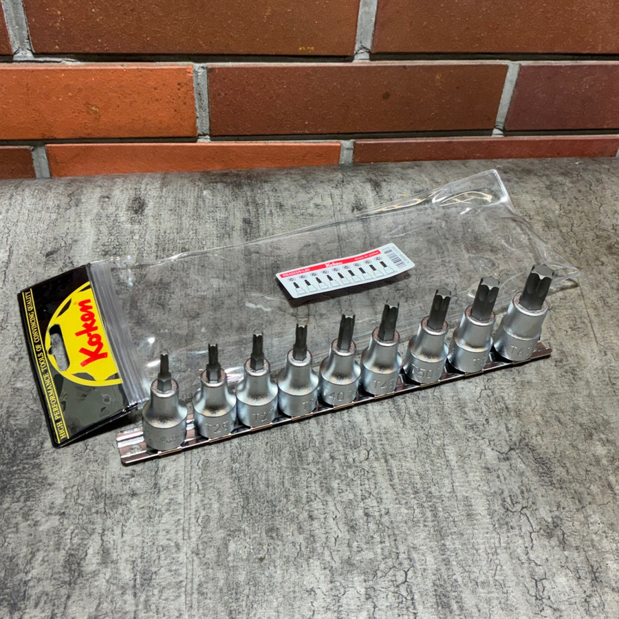 1/2(12.7mm)SQ. トルクスビットソケットレールセット 全長60mm 9ヶ組 RS4025/9-L60 【市川行徳店】