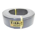 【未使用】 富士電線 VVFケーブル 2 × 2.0mm 灰 1巻 100m VVF202 【越谷店】