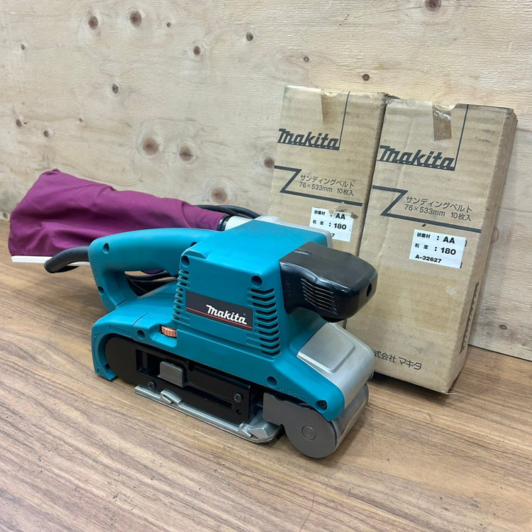 良品 マキタ makita 76mm ベルトサンダー 9903 サンディングベルト付き  【船橋馬込店】