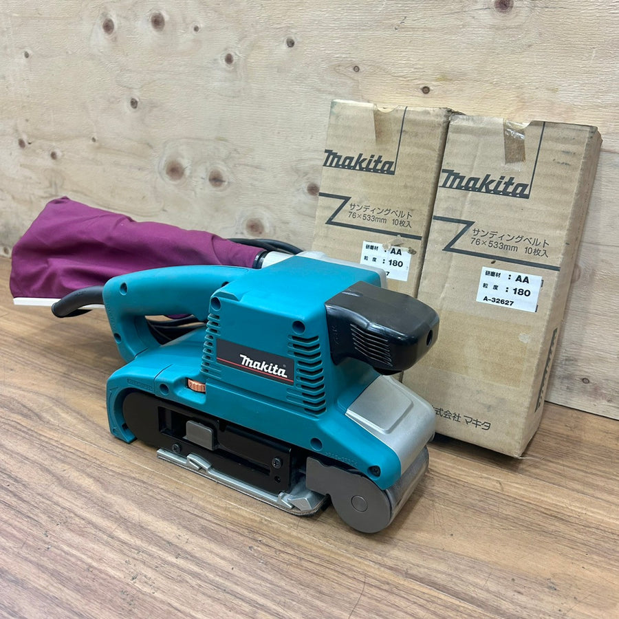 良品 マキタ makita 76mm ベルトサンダー 9903 サンディングベルト付き  【船橋馬込店】