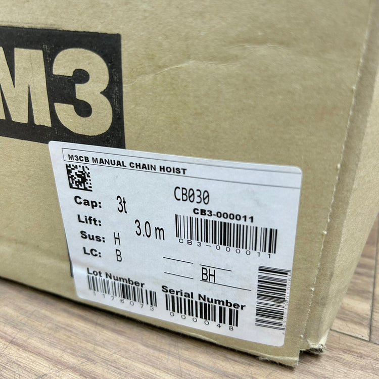 キトー (KITO) チェーンブロック マイティM3形 CB030 3t 【船橋馬込店】