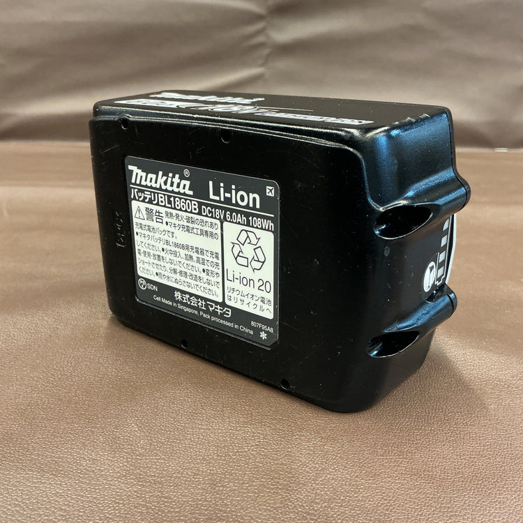 【美品中古】 マキタ makita 18V/6.0Ah リチウムイオンバッテリー BL1860B 純正 【越谷店】