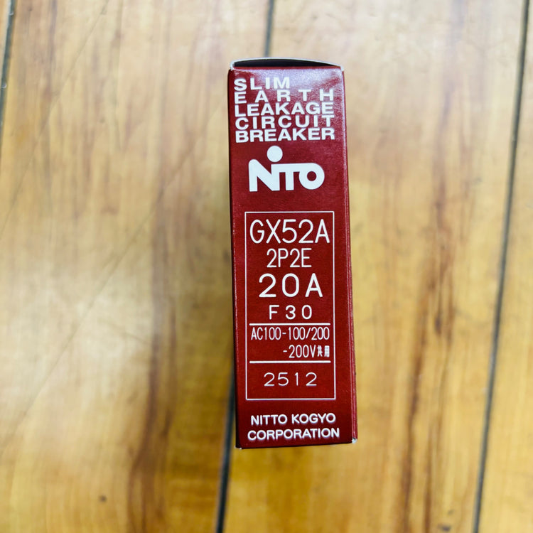 【ネコポス】スリム漏電ブレーカ GX52A  2P2E 20A F30 AC100-100/200-200V共用【蓮田店】