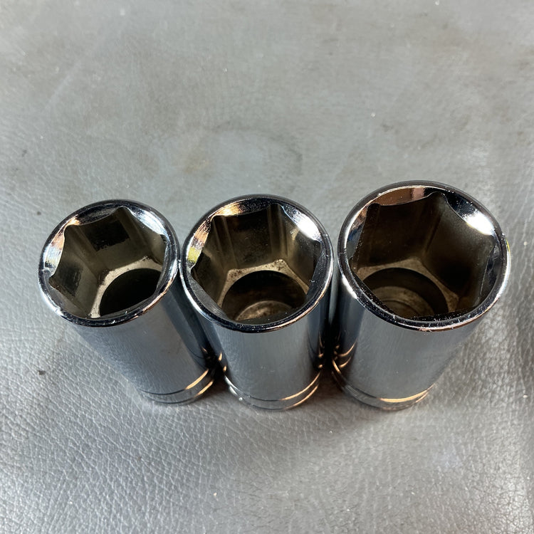 【中古】シグネット ディープソケット 3個セット 差込:3/8 サイズ:7/8 13/16 3/4 12209 12208 12207 SIGNET インチ  【越谷店】