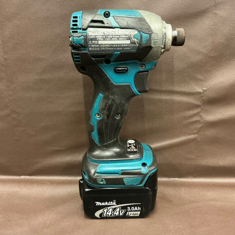 【中古・動作確認済・訳アリ品】 14.4V コードレスインパクトドライバー TD137DZ 本体+バッテリ 【越谷店】