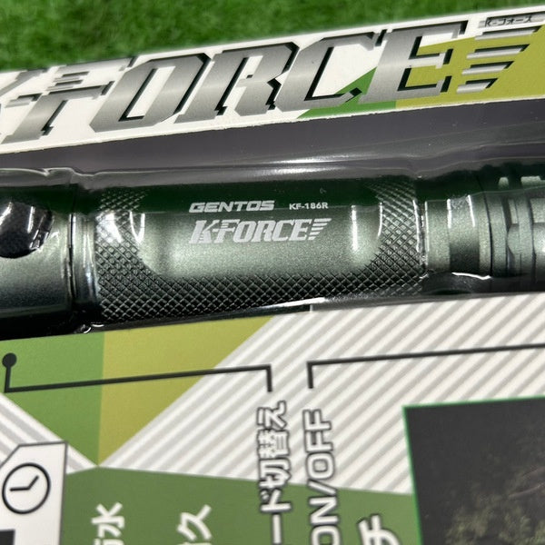 LED 懐中電灯 USB充電式  専用充電池使用 K-フォース KF-186R 【野田愛宕店】