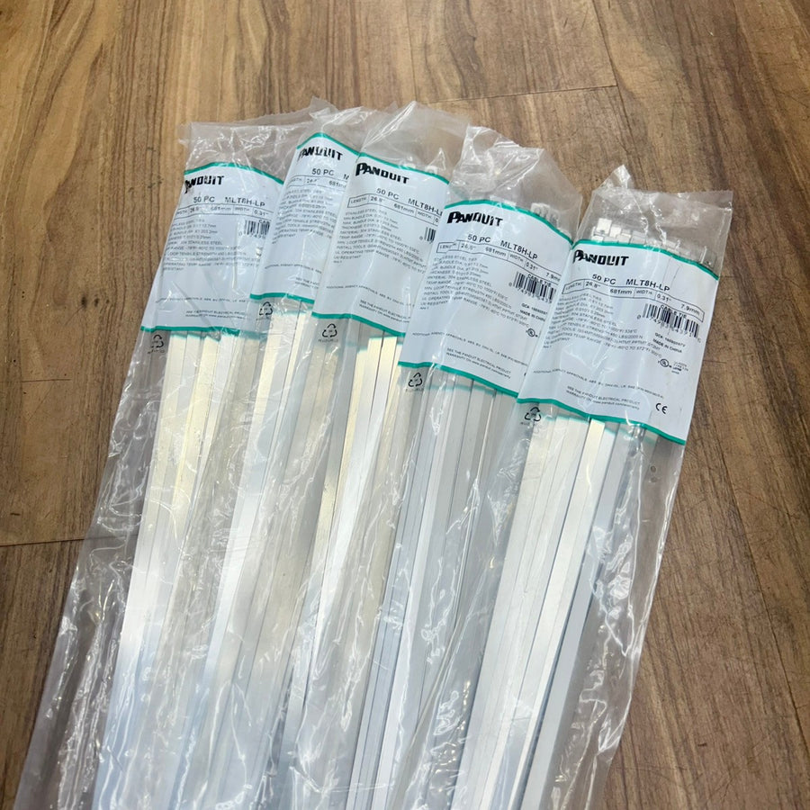 PANDUIT パンドウイット 自動ロック式 ステンレススチールバンド MLT8H-LP 50本入り×5袋 【船橋馬込店】
