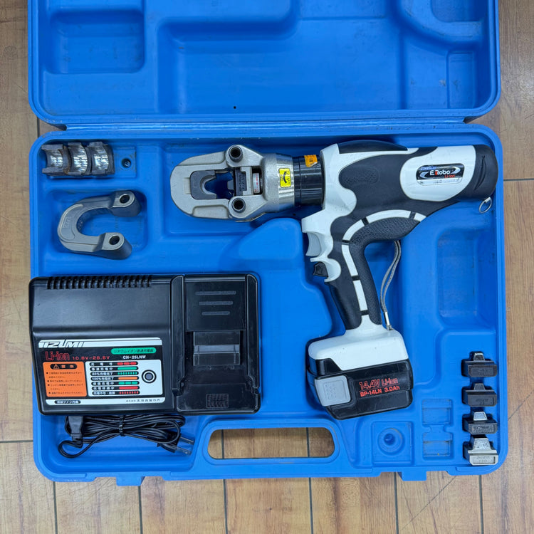 動作良好 14.4V 電動油圧式多機能工具 REC-Li200M 雄ダイス雌ダイス各サイズ付属【リライズ蓮田店】