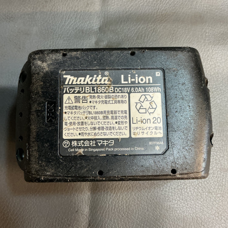 【中古】マキタ(makita) リチウムイオンバッテリー 18V/6.0Ah BL1860B  【越谷店】