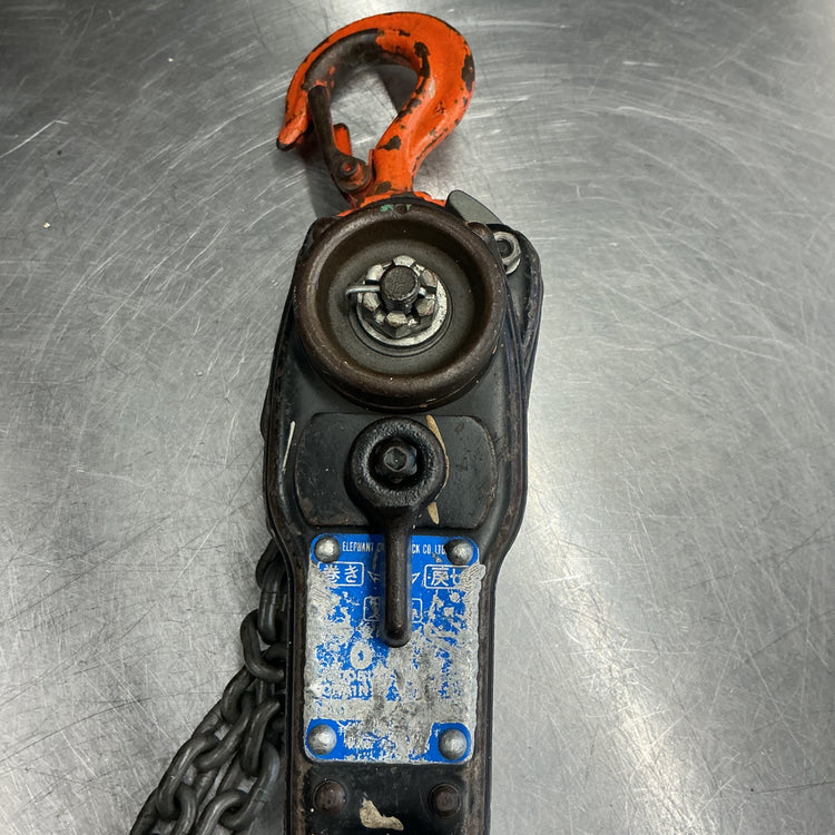 【中古現状品】象印(ELEPHANT/エレファント) チェーンレバーホイスト YⅡ-50 0.5t レバーブロック  【越谷店】
