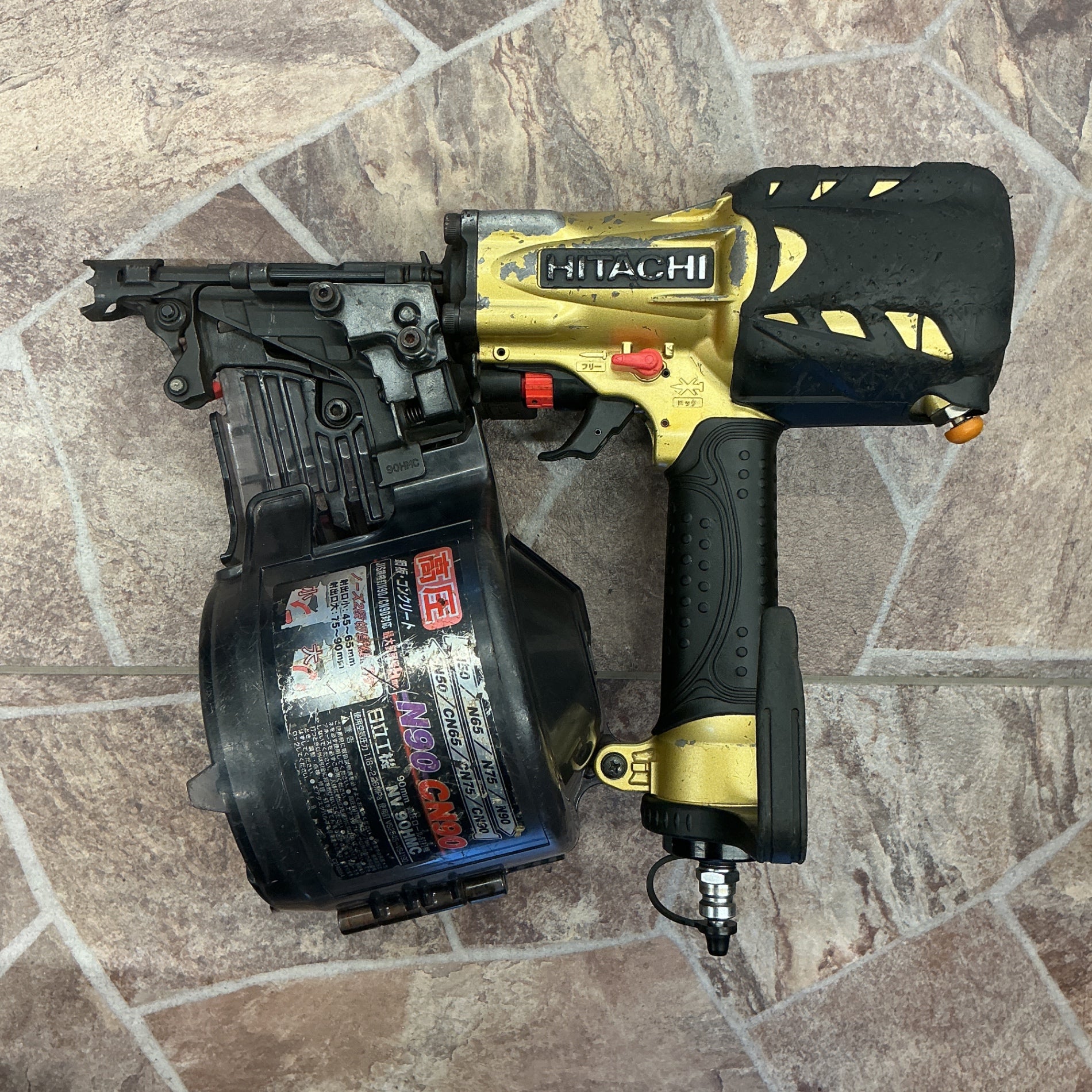 【中古】 日立 HITACHI 90mm 高圧エア釘打ち機 NV90HMC ケース付き N90対応！ 【越谷店】