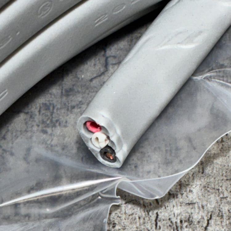 VVF203 VVFケーブル 3×2.0mm(黒白赤)灰 100m 【市川行徳店】