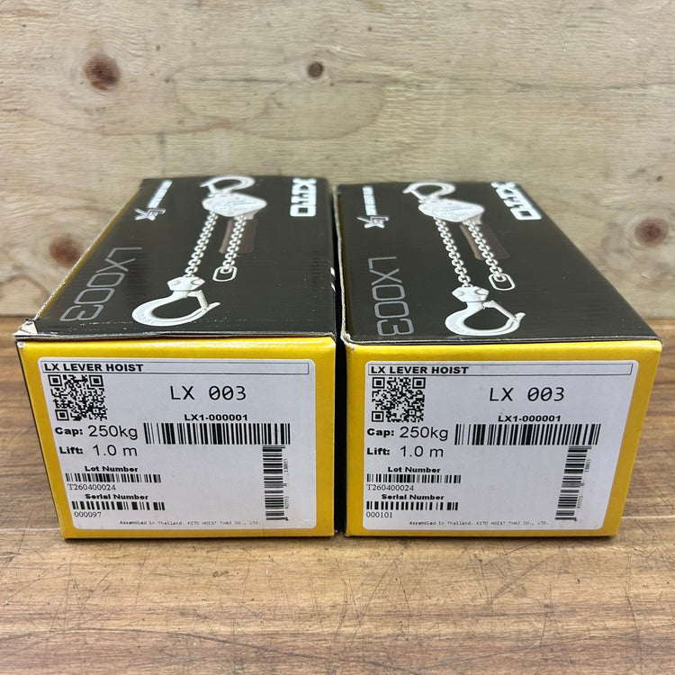 2個セット キトー (KITO) レバーブロック LX003 0.25t 250kg 【船橋馬込店】