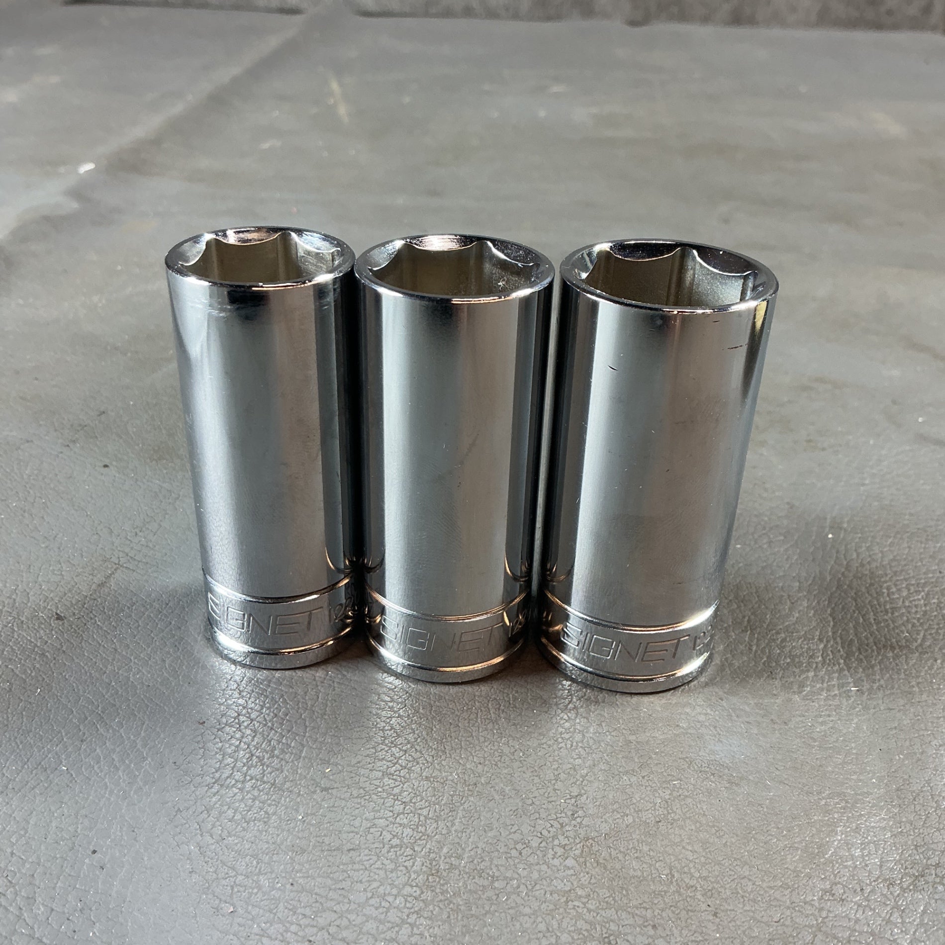 【中古】シグネット ディープソケット 3個セット 差込:3/8 サイズ:7/8 13/16 3/4 12209 12208 12207 SIGNET インチ  【越谷店】