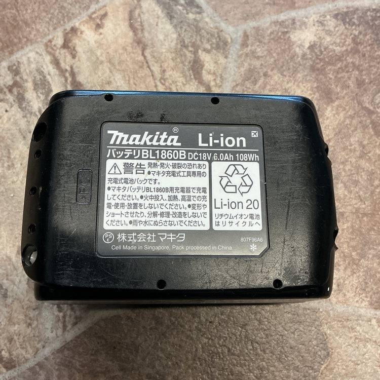 【中古・動作良好！】 マキタ makita 18V/6.0Ah リチウムイオンバッテリー BL1860B 【越谷店】